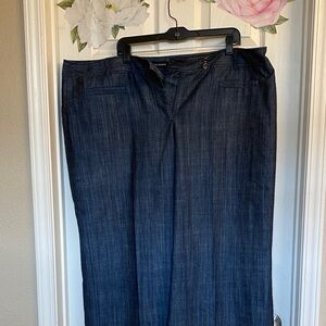 Ashley Stewart Indigo Wide Leg Jeans/Excellent Condition